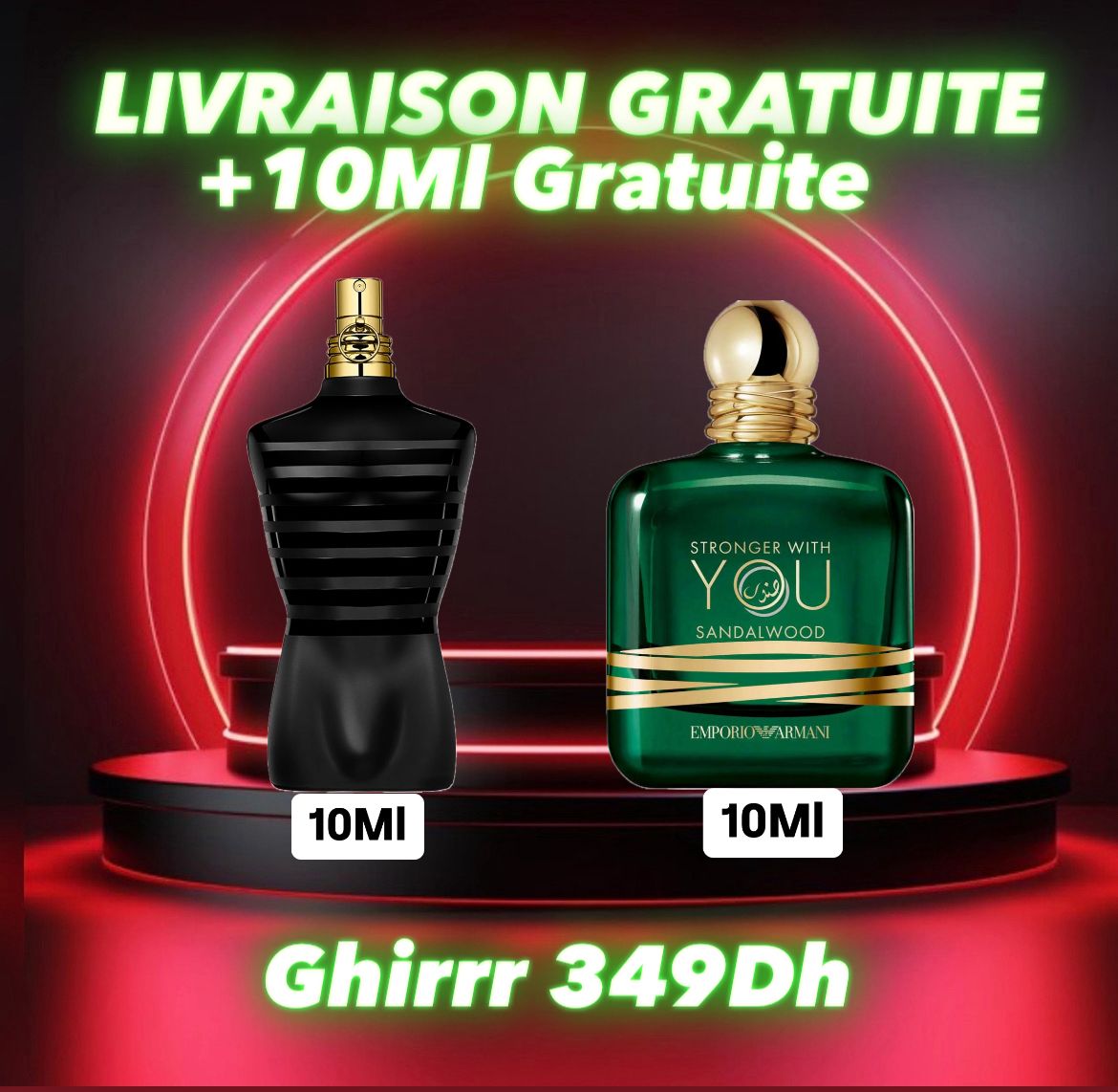 Pack Stronger with you Sandalwood+ JPG Le Male Le Parfum+Livraison Gratuite+10ML gratuit