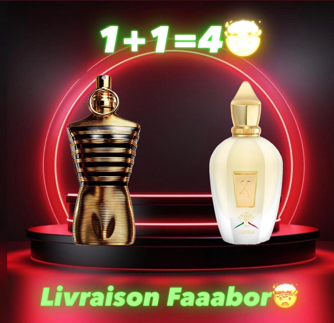 Xerjoff Naxos + Le Male Elixir = 2 Décantes Gratuit + Livraison Gratuite